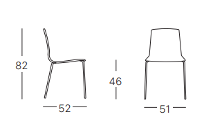 Aliz szék négy lábbal-3